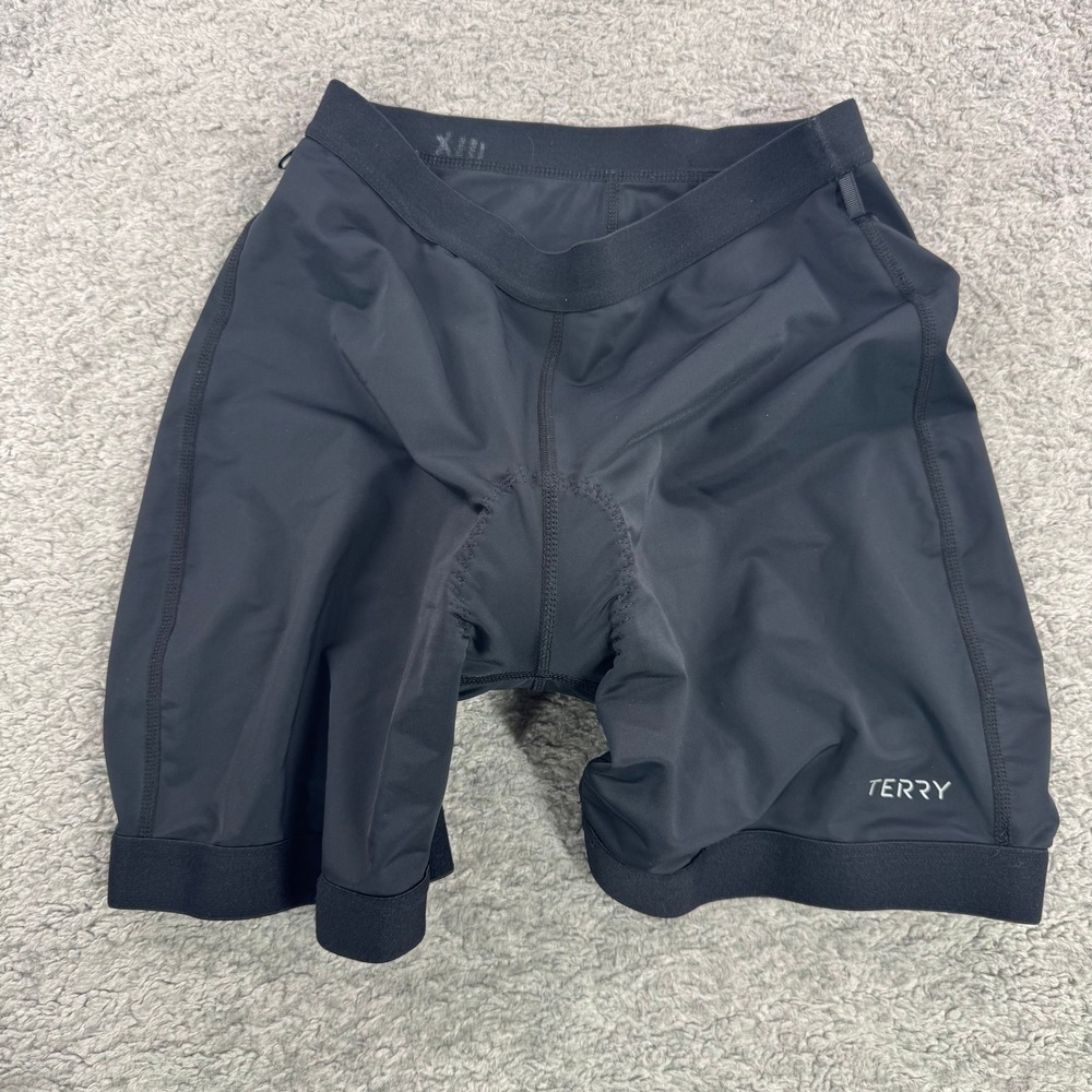 Terry Precision Bicycles Women Black Padded Cycling Shorts Size Small 7in Inseam